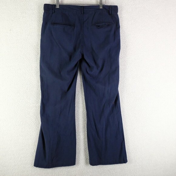 Madewell Pants Womens 32 Navy Blue Widelegger Lightweight Cotton Summer 29L - Picture 4 of 13